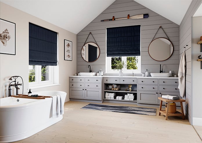 Lucerne Faux Silk, Noir - Roman Blind - Image 6